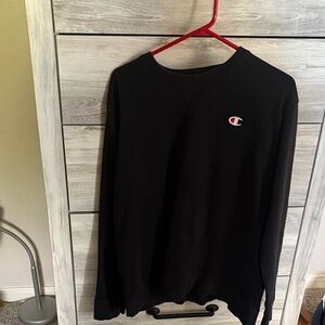 Champion Men's Classic Black Crewneck Sweater